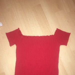 Smocked Off Shoulder Top